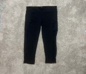 GHD Black Mesh Side Pocket Crop Leggings XL